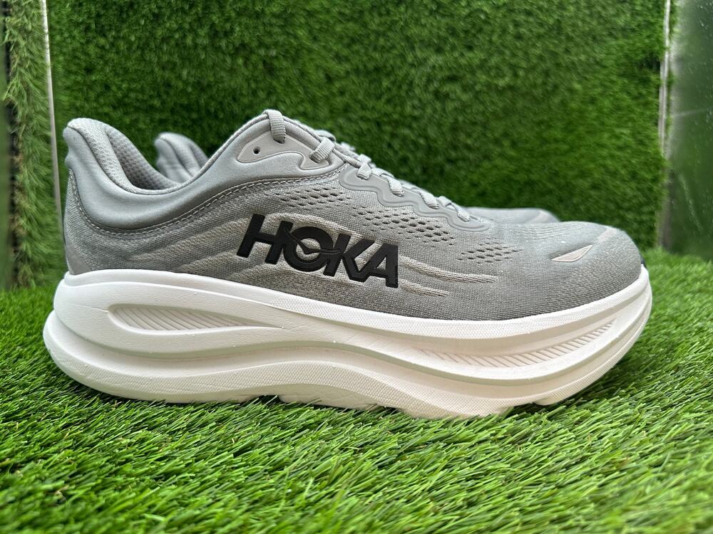 Hoka One One Bondi 9 1162015-GCTC Athletic Sneaker Men's 11.5 Gray Mesh Training